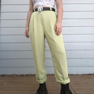 vintage high waisted green straight leg pants 🌱🌿
